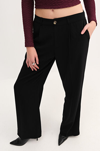 Addax Buttoned Wide Leg Pants Pn17564