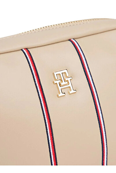 Tommy Hilfiger Popette Soft Kurumsal Kamera Kadın Bej Çanta AW0AW179970F4
