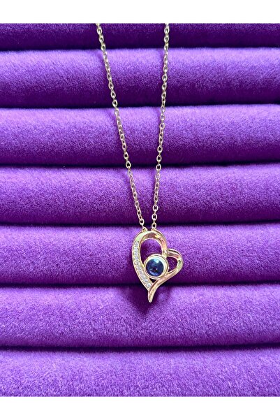 ACQUA BELLA 925 Ayar Gold 100 Dilde “Seni Seviyorum” Aşk Kolyesi – Özel Hediy...