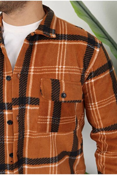 SERAZAT Ανδρικό πουκάμισο ξυλοκόπος από ύφασμα φλις 100% βαμβάκι