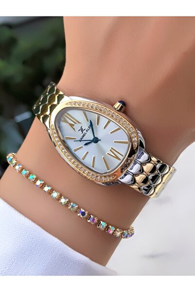 Daniel Klein Orijinal Kadın Kol Saati Su Geçirmez Gold Renk Çelik Kordon Bile...