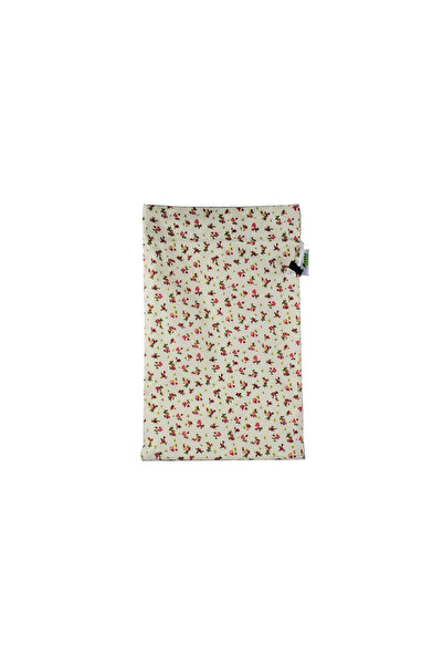 VeraGreen Bag, padded bag for bread 1-2 kg, made of textile, with drawstring and stopper, flowers, size S