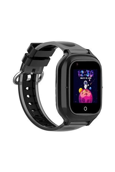 wonlex Smartwatch for Kids, KT23, Black, Nano SIM, 4G, Pedometer, GPS Location, Microphone