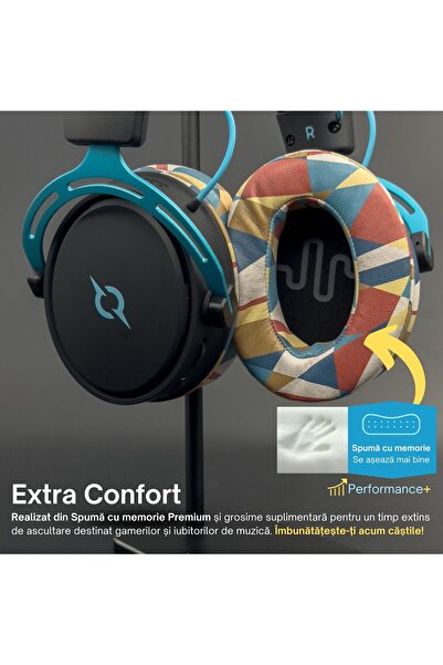 PadForce Set of 2 GamingXL sponges for HyperX, Aqirys, SteelSeries, Logitech, ATH, Leather - RetroRhythm