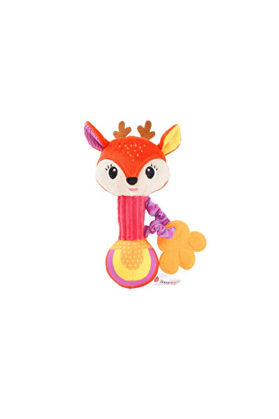 Choice Deer Baby Rattles Soft Stuffed Animal Rattle Hand Grip Baby Toys Shaker Crinkle Squeaky Sensory Soot