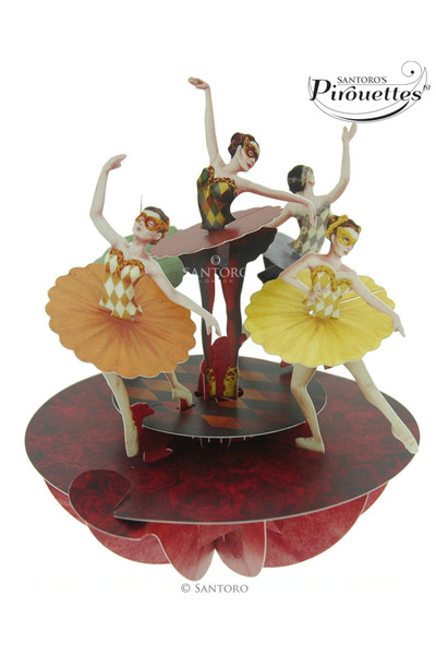 Santoro Felicitare 3D Pirouettes Balerine