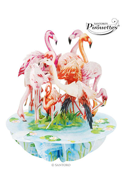 Santoro Felicitare 3D Pirouettes Flamingo