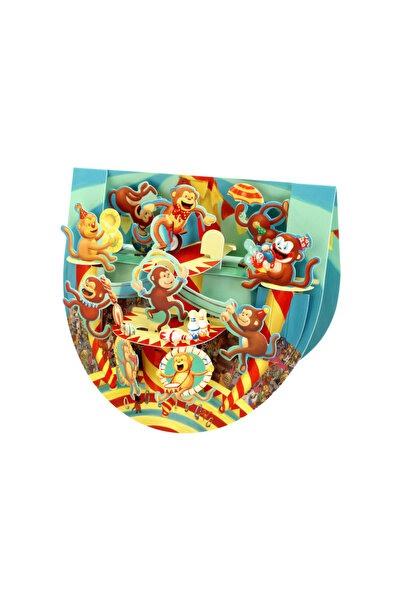 Santoro Felicitare 3D PopnRock Maimute de la circ