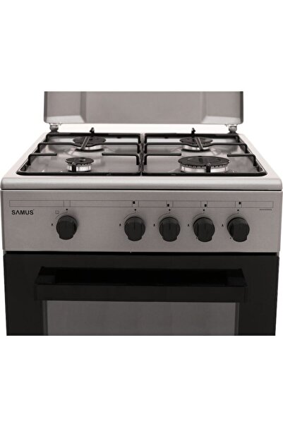 Samus Gas stove SM450BSS, 4 burners, Gas oven - 49 L, Silver