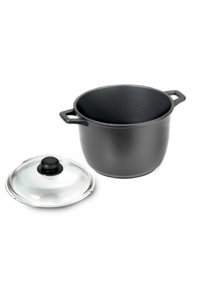 ANTIK ARS Oala adanca 24xh17cm, 6l, aluminiu, strat antiaderent cu capac