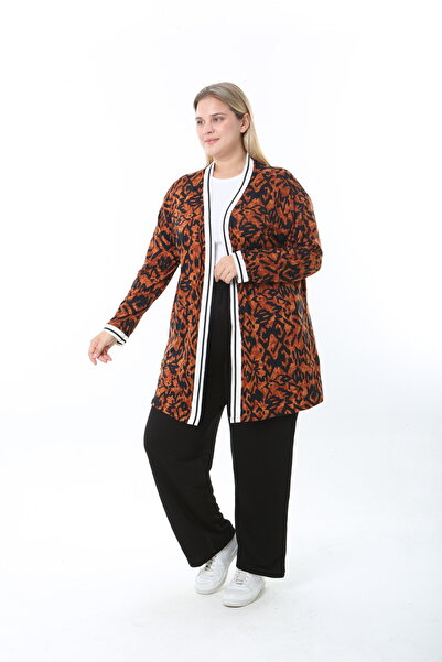 XL Modam Women's Lycra Patterned Oversized Cardigan