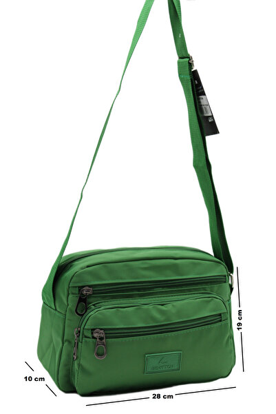 Bevitton حقيبة كتف نسائية من القماش المقاوم للماء حقيبة كروس باللون الأخضر