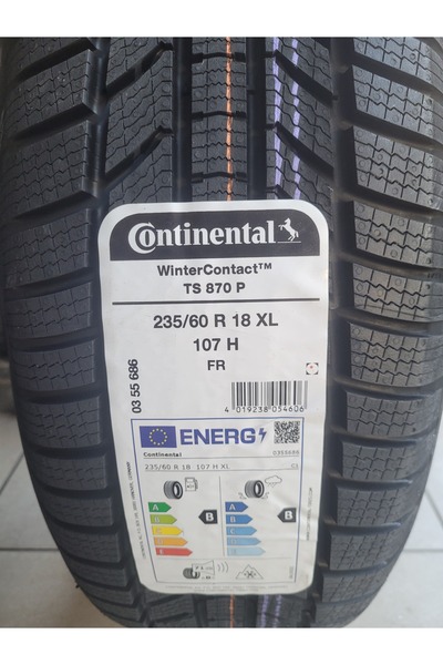 Continental 235/60R18 Winter Contact TS870P 107H XL Set Olarak (4 ADET) 2025 Üretim*