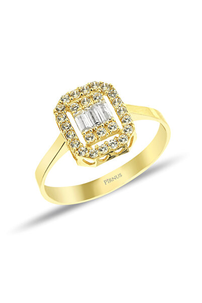 Pirnus Diamond Altın Baget Yüzük