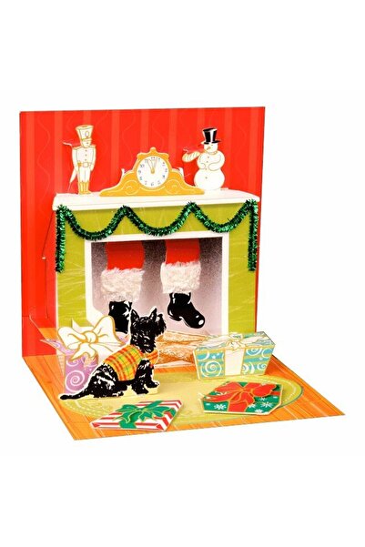 PopShots Minifelicitare 3D Mos Craciun plecand