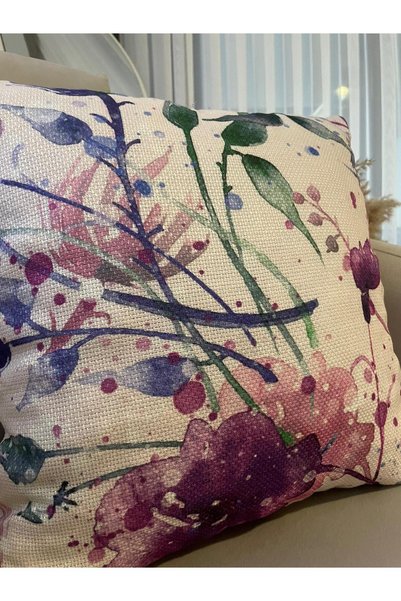 nissahome Floral Pattern Decorative Digital Print Throw Pillow Cover