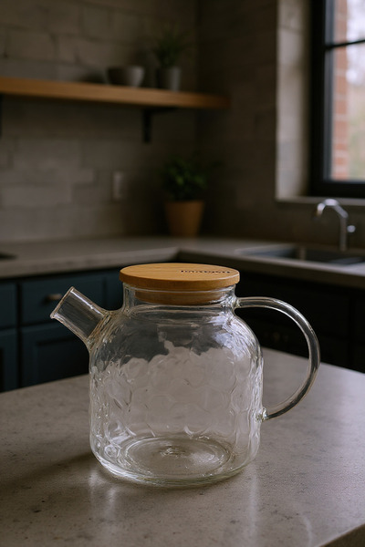 Bambum Juliet Bambu Kapaklı Cam Demlik 1500ml