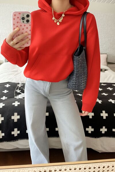 BENROMA سترة رياضية بقلنسوة للجنسين مصنوعة من القطن الممشط بثلاث خيوط