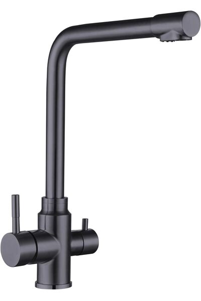 MILLEN صنبور مطبخ بمقبض واحد، يدور بزاوية 360 درجة، مصنوع من الفولاذ المقاوم ...