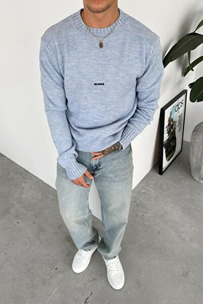 HAFKAGİYİM Bebe Blue Silence Embroidery Soft Relaxed Sweater