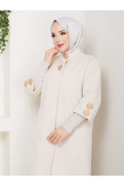 KMKkombin ΚΟΣΤΟΥΜΙΑ/ΠΑΛΤΟ ΜΕ ΚΟΛΑΡΟ ΜΕ ΛΕΠΤΟΜΕΡΗ ΛΕΠΤΟΜΕΡΗΣΙΑ ΑΠΟ ΥΦΑΣΜΑ ΦΟΚ, ΜΕ ΧΡΥΣΟ ΚΟΥΜΠΙΑ