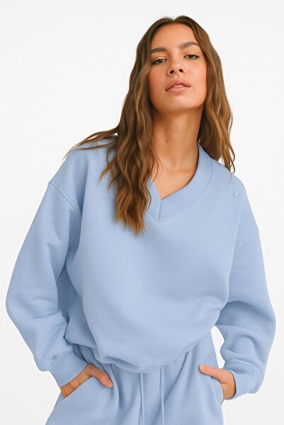 BENROMA ÜNİSEX V YAKA SWEATSHİRT