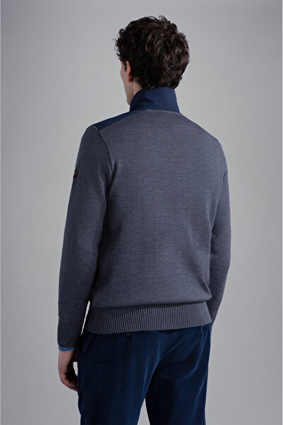 PAUL&SHARK بلوفر رجالي من الصوف الدائري بسحاب