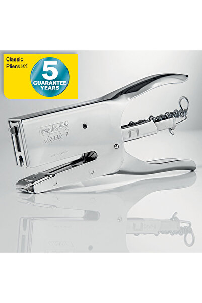 Rapid Capsator metalic clasic K1, tip clește, 50 de coli, cutie cromată