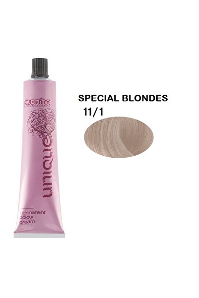 Subrina Professional , Unique, Permanent Hair Dye, 11/1 Special Ash Blond, 100 ml