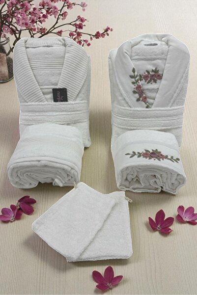 HAVLULAND NURPAK BAMBU GELİN MODEL 8 PARÇA BAY & BAŞ VE BANYO HAVLULU BORNOZ ...