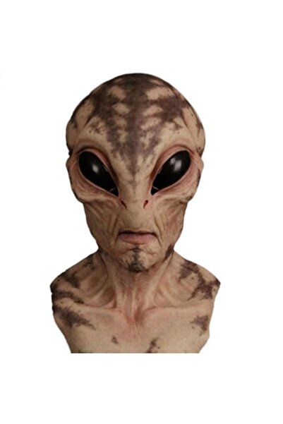 Zherqon Mască extraterestră înfricoșătoare cu pete, OZN, pentru Halloween, ba...