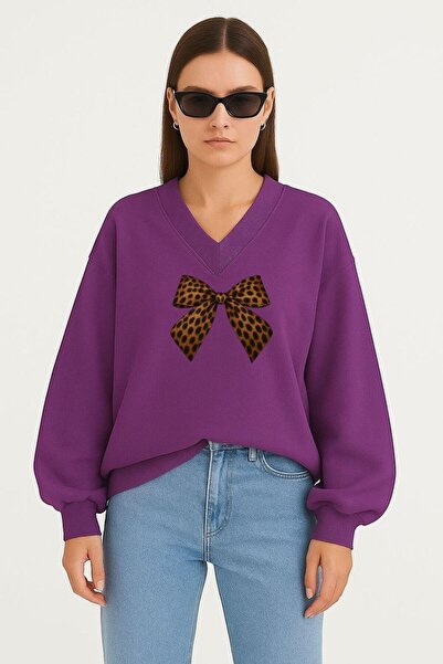 DM DOLCE MORE سترة رياضية مطبوعة بتصميم كورديلا للجنسين بياقة على شكل حرف V