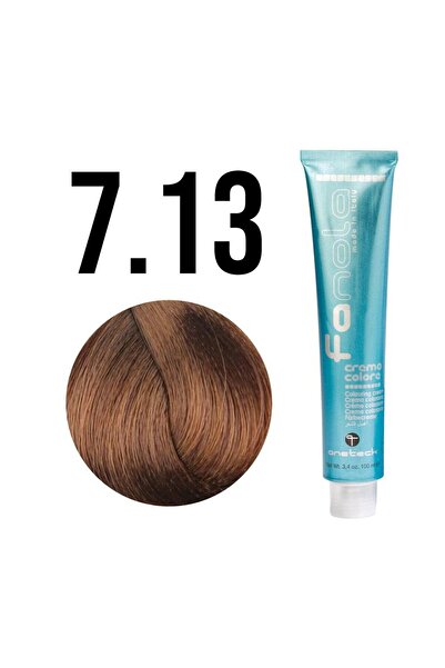 Fanola , Crema Colore, Permanent Hair Dye, 7.13 Blonde Beige, 100 ml