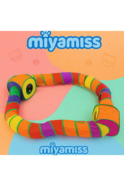 Miyamiss Dev Kedi Oyun Alanı Tünel 2 x L Tünel 2 x Kare Tünel 2 x Kıvrımlı Tünel 1 x Düz Tünel
