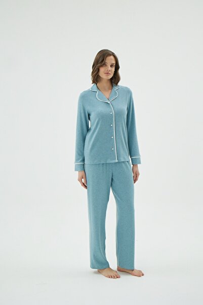 Sevim 17009 KADIN DÜĞMELİ PİJAMA TAKIM