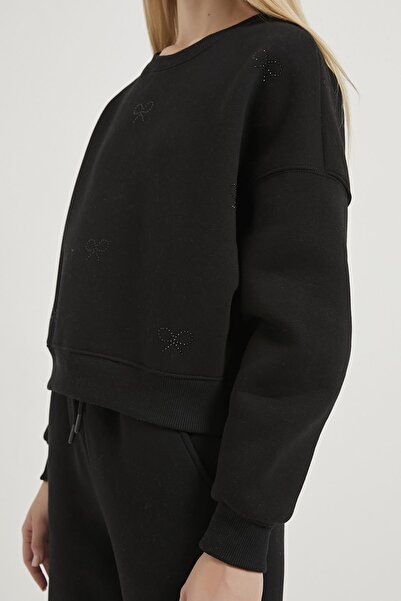 Arma Life Γυναικείο μπλουζάκι με πέτρινο σχέδιο με λαιμόκοψη μαύρο