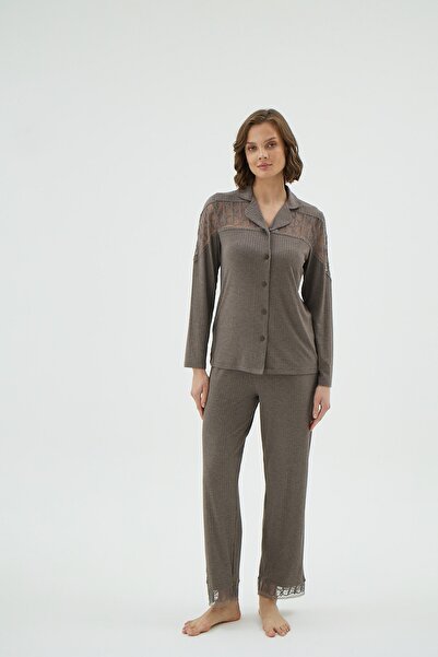 Sevim 17153 Women's Buttoned Pajama Set