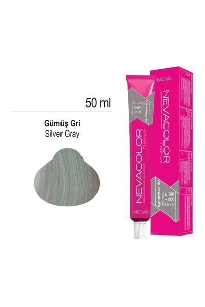 Nevacolor Premium NEVACOLOR SAÇ BOYASI SILVER GRİ