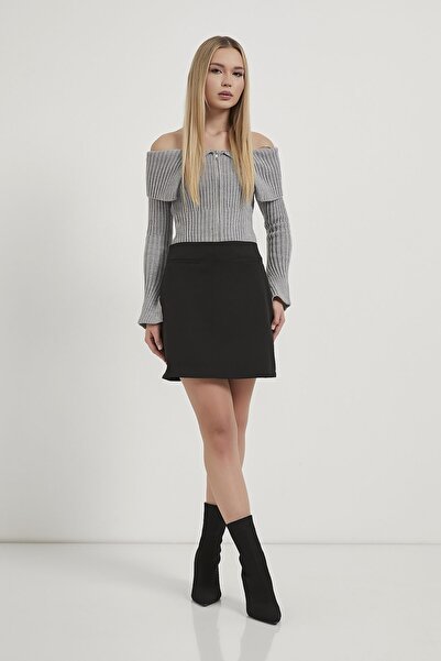 Arma Life Fusta mini neagră, de zi cu zi, cu fermoar, pentru femei