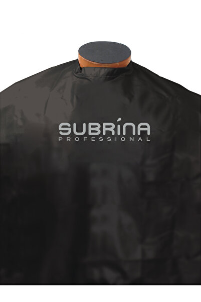 Subrina Professional Accesorii, Pelerină textilă pentru coafură, Neagră