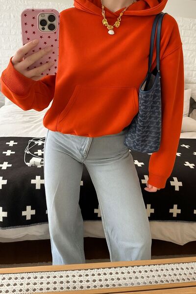 BENROMA سترة رياضية بقلنسوة للجنسين مصنوعة من القطن الممشط بثلاث خيوط