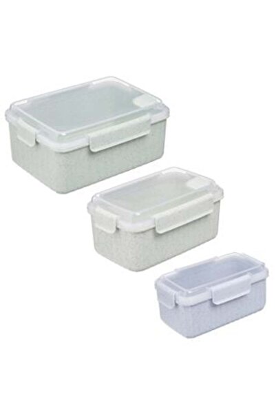OEM Set of 3 Mint Green Food Containers with Air Valve in 3 Different Sizes