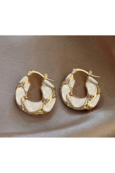 Sue Yüksek Kalite Taşlı Emaye Küpe