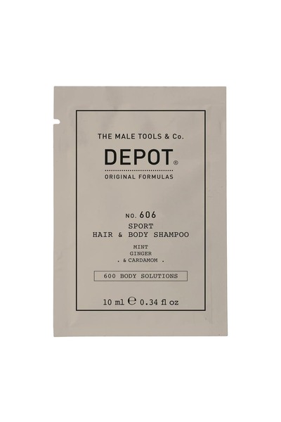 DEPOT 600 Body Solutions Nr. 606, Gel de duș și șampon 2 în 1, Complex botanic, 10 ml