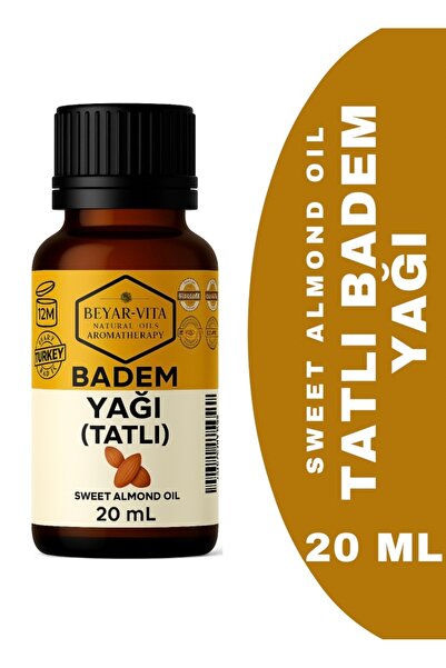 BEYARVİTA Tatlı Badem Yağı – 20 ml – – Katkısız – Doğal İçerik - soğuk sıkım