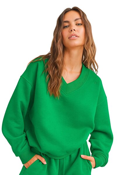 BENROMA SWEATSHIRT UNISEX CU DECOLTEU IN V