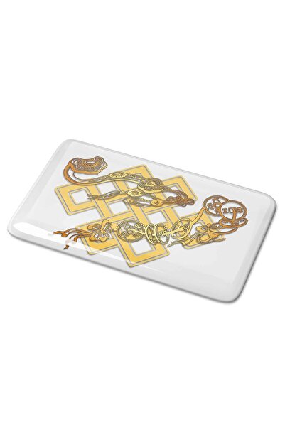 Feng Shui Abtibild sticker 3D cu nodul mistic Ru Yi si Monede