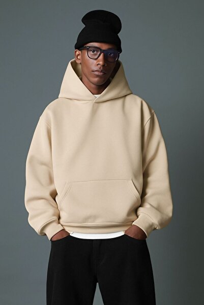 E-ROMA سترة رياضية بقلنسوة مطبوعة من القطن الممشط بثلاث خيوط للجنسين