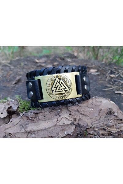 Z&T ACCESORIES VİKİNG SİYAH GENİŞ AYARLANABİLİR BİLEKLİK