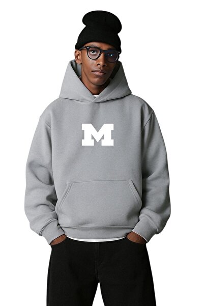 DM DOLCE MORE سترة رياضية بقلنسوة مطبوعة بثلاثة خيوط من القطن الممشط للجنسين